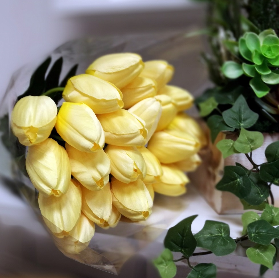 Żółte tulipany bukiet 15 sztuk