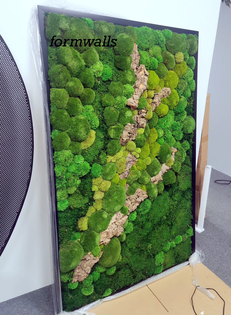 Obraz z mchów stabilizowanych 160 x 100 cm typu Poszycie leśne