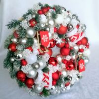 Wianek świąteczny z saneczkami roz. M nr 67