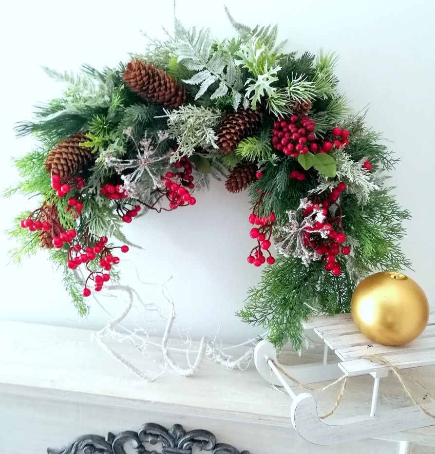 Świąteczny wianek Grudniowa radość nr 94