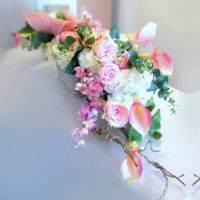 Nowoczesna dekoracja Poranna Zorza z bukietem nr 335