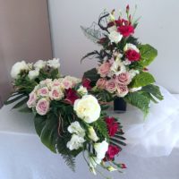 Amarantowy stroik nagrobny nr 333 rozmiar L