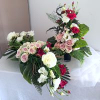 Amarantowy stroik nagrobny nr 333 rozmiar L