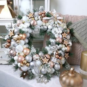 Wianek na Boże Narodzenie Ptaszek w Szaliczku