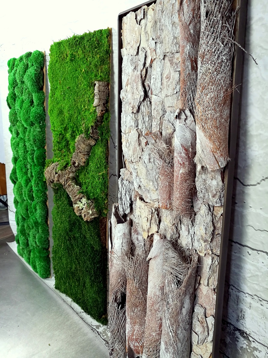 Obrazy z mchu stabilizowanego Natura 100 cm x35 cm kpl.