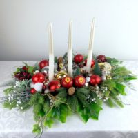 Stroik Wigilijny z Jabłuszkiem roz M nr 287