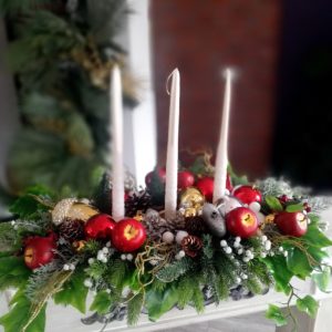 Stroik Wigilijny z Jabłuszkiem roz M nr 287