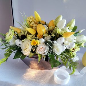 Kompozycja wielkanocna w srebrnym naczyniu nr 311