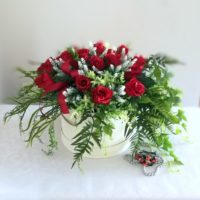 Flower box z czerwonymi różami Miłość nr 324