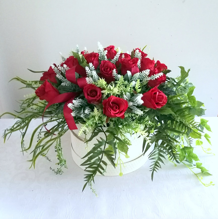 Flower box z czerwonymi różami Miłość nr 324