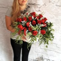 Flower box z czerwonymi różami Miłość nr 324