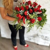 Flower box z czerwonymi różami Miłość nr 324