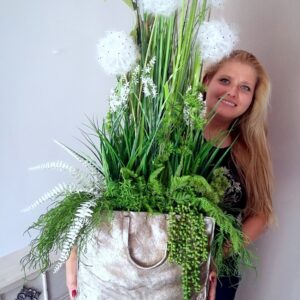 Kompozycja z traw i sukulentów nr 349