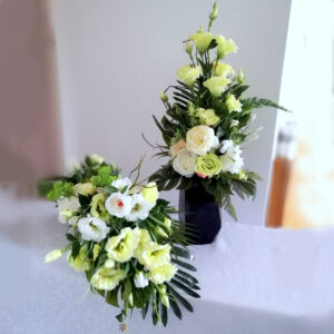 Stroik i bukiet nagrobny Pistacjowa eustoma nr 288