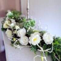 Girlanda kwiatowa białe kwiaty nr 356