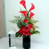 Bukiet nagrobny w czerwieni nr 352