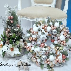 Stroik i duży wianek Zimowy czas nr 382