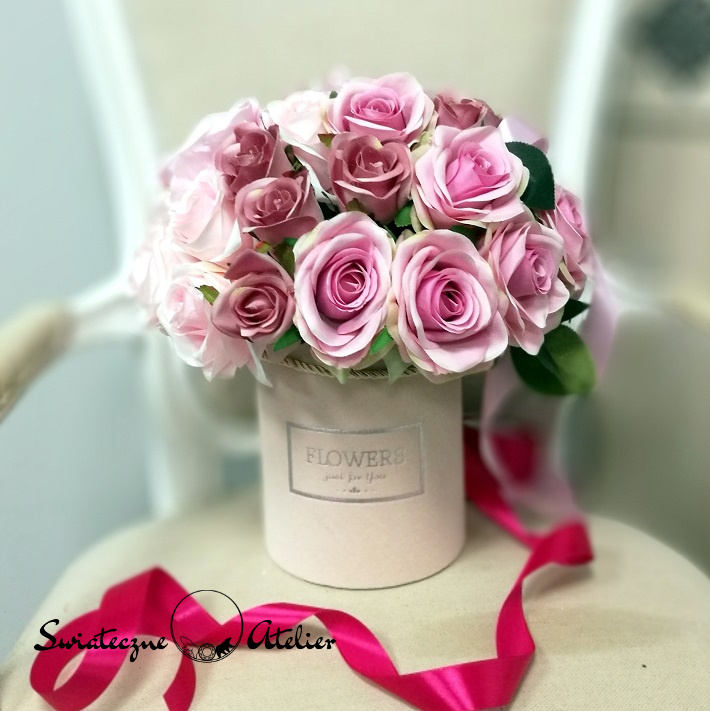 Box kwiatowy Różowa etiuda nr 410