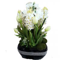 Białe hiacynty kompozycja kwiatowa nr 432