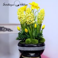 Wiosenna kompozycja kwiatowa żółta nr 428