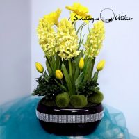 Wiosenna kompozycja kwiatowa żółta nr 428