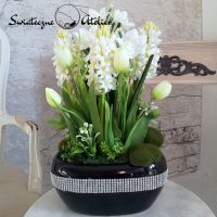 Białe hiacynty kompozycja kwiatowa nr 432