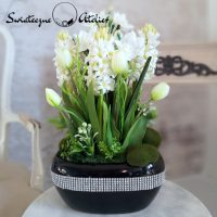 Białe hiacynty kompozycja kwiatowa nr 432