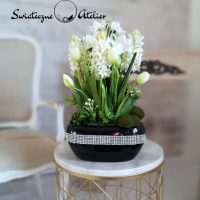 Białe hiacynty kompozycja kwiatowa nr 432