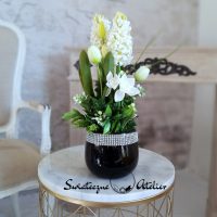 Białe hiacynty kompozycja kwiatowa nr 433