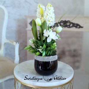 Białe hiacynty kompozycja kwiatowa nr 433