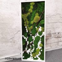 Zielony obraz z mchów stabilizowanych 100x40 cm
