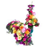 Stroik nagrobny z bukietem Letnie klimaty nr 483