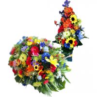 Stroik i bukiet nagrobny Lipcowa łąka nr 481