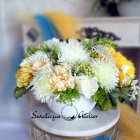 Dekoracja z chryzantemami Słoneczny październik nr 499