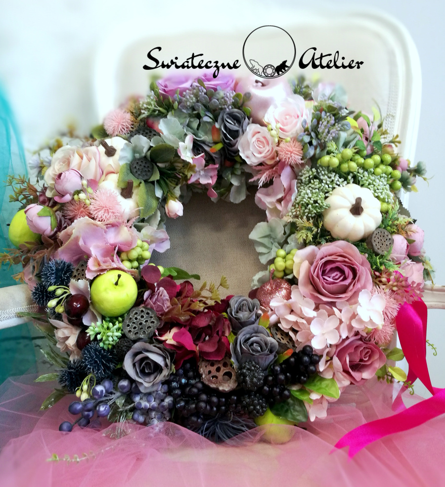 Jesienny Wianek z aronią L nr 182