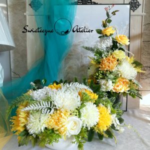 Stroik i bukiet z chryzantemami Słoneczny październik nr 544