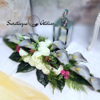 Stroik nagrobny Szarość i biel roz. L nr 553