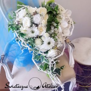 Eleganckie serce w bieli nr 731