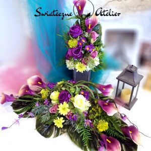 Stroik i bukiet nagrobny w fiolecie nr 751