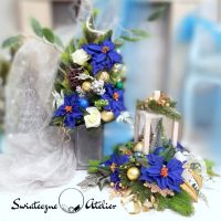 Świąteczny stroik i bukiet nagrobny nr 878