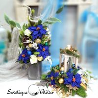 Świąteczny stroik i bukiet nagrobny nr 878