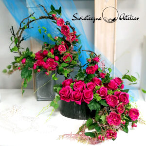 Stroik i bukiet nagrobny Cudowne chwile nr 1168