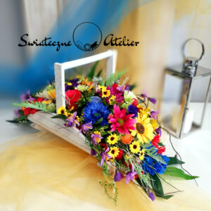 Dekoracja nagrobna w koszu Letnia łąka nr 1245