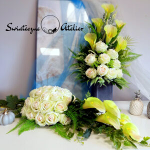 Dekoracja nagrobna z bukietem W cieniu akacji nr 1267