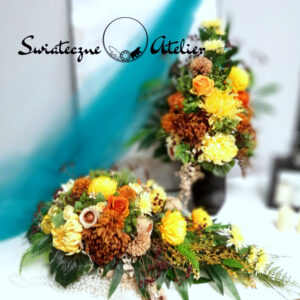 Stroik i bukiet nagrobny Jesienne kwiaty nr 1331