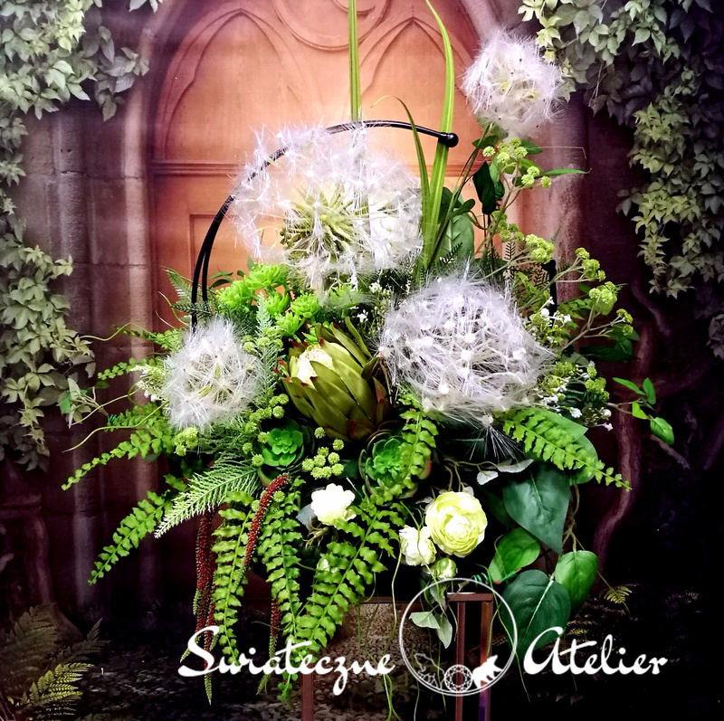 Dekoracja nagrobna Dmuchawce